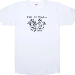 Supreme “F*ck the President” White Graphic Tee Medium